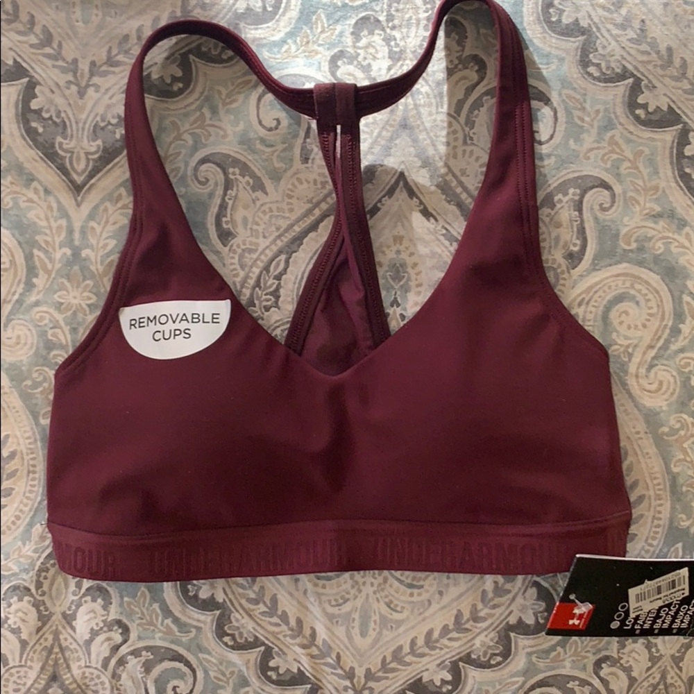 Burgundy sports bra